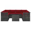 vidaXL 9 Piece Garden Pallet Lounge Set with Cushions Solid Pinewood