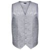 Men's Paisley Wedding Waistcoat Set Size 52 Silver