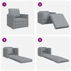vidaXL Floor Sofa Bed 2-in-1 Light Grey 112x174x55 cm Fabric