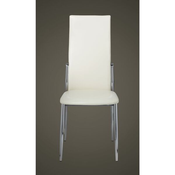 vidaXL Dining Chairs 4 pcs White Faux Leather