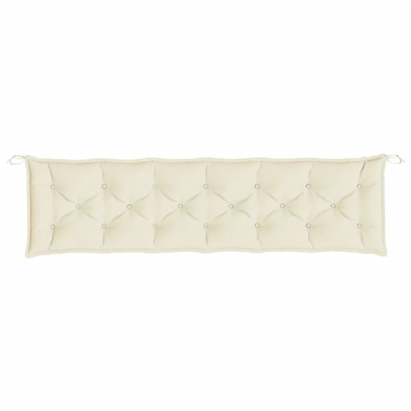 vidaXL Garden Bench Cushion Cream White 200x50x7 cm Oxford Fabric