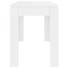 vidaXL Dining Table High Gloss White 120x60x76 cm Engineered Wood