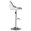 vidaXL Bar Stools 2 pcs Grey and White Faux Leather