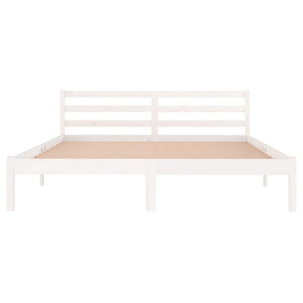 vidaXL Bed Frame without Mattress Solid Wood Pine 160x200cm White