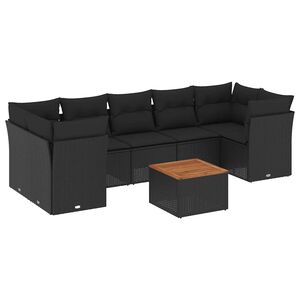vidaXL Garden Sofa Set | Black