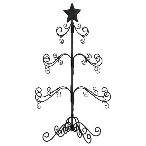 vidaXL Metal Christmas Tree for Decoration Black 90 cm
