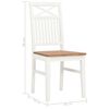 vidaXL Dining Chairs 2 pcs White Solid Oak Wood