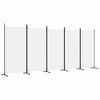 vidaXL 5-Panel Room Divider White 433x180 cm Fabric