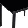 vidaXL Garden Dining Table Black 80x80x74 cm Steel and Glass