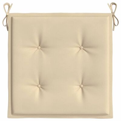vidaXL Garden Chair Cushions 6 pcs Beige 40x40x3 cm Oxford Fabric