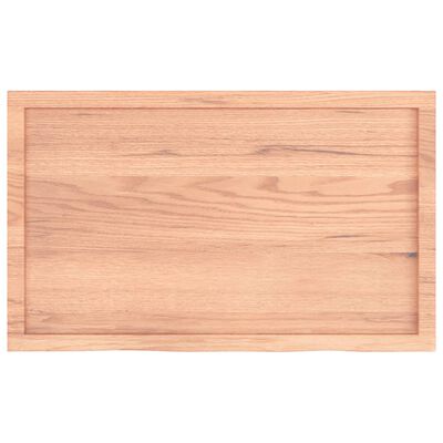 vidaXL Table Top Light Brown 100x60x(2-6) cm Treated Solid Wood Oak