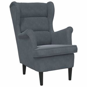 vidaXL Armchair Dark Grey Velvet