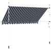 vidaXL Manual Retractable Awning 350 cm Blue and White Stripes