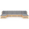 vidaXL 7 Piece Garden Lounge Set with Cushions Solid Pinewood