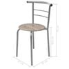 vidaXL Breakfast Bar Set MDF