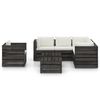 vidaXL 8 Piece Garden Lounge Set with Cushions Grey Impregnated Wood