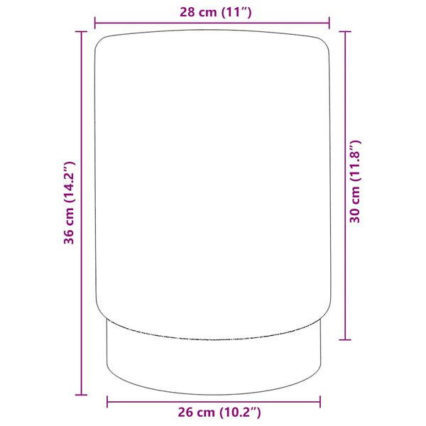 vidaXL Stool Blue and Gold Velvet 28 x 36 cm