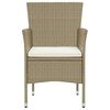 vidaXL Garden Dining Chairs 4 pcs Poly Rattan Beige