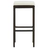 vidaXL Bar Stools with Cushions 6 pcs Brown Poly Rattan