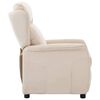 vidaXL Recliner Chair Cream 66.5 x 94 x 101.5 cm Polyester