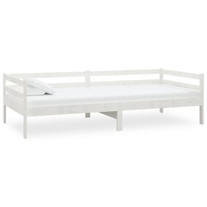 vidaXL Day Bed | White | Solid pinewood | 90 x 200 cm
