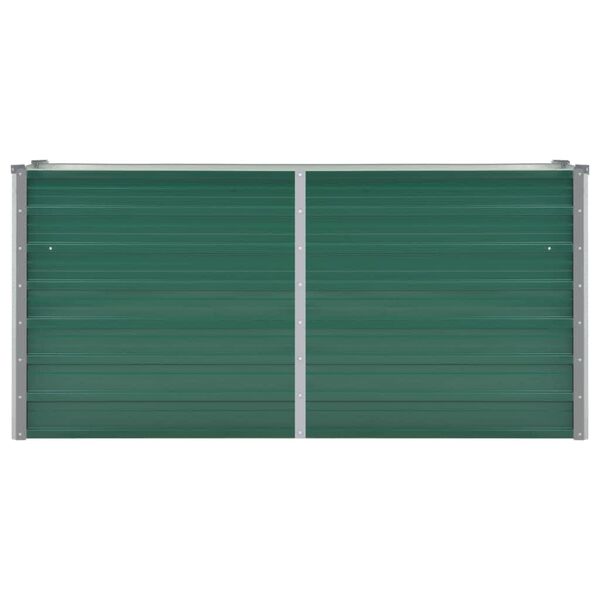 vidaXL Garden Raised Bed Galvanised Steel 160x40x77 cm Green
