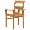 vidaXL Stacking Dining Chairs 4 pcs Solid Teak