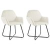 vidaXL Dining Chairs 2 pcs Cream Velvet