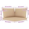 vidaXL Garden 2-Seater Pallet Sofa with Beige Cushions Pinewood
