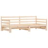 vidaXL Daybed with Trundle without Mattress 90x200 cm Solid Wood
