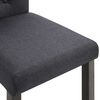 vidaXL Dining Chairs 2 pcs Dark Grey Fabric