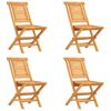 vidaXL 5 Piece Garden Dining Set Solid Wood Teak