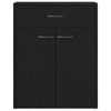 vidaXL Sideboard with Drawer Black Oak 60 x 30 x 75 cm Engineered Wood