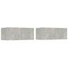 vidaXL TV Cabinets 2 pcs Concrete Grey 80x30x30 cm Engineered Wood