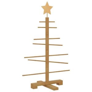 vidaXL Wooden Christmas Tree Brown 75 cm Bamboo