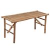 vidaXL Folding Garden Bench with Cushion 118 cm Bamboo