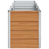 vidaXL Garden Raised Bed 240x40x45 cm Galvanized Steel Silver