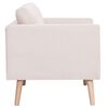 vidaXL 2-Seater Sofa Fabric Cream