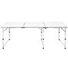 Foldable Camping Table Height Adjustable Aluminium 180 x 60 cm
