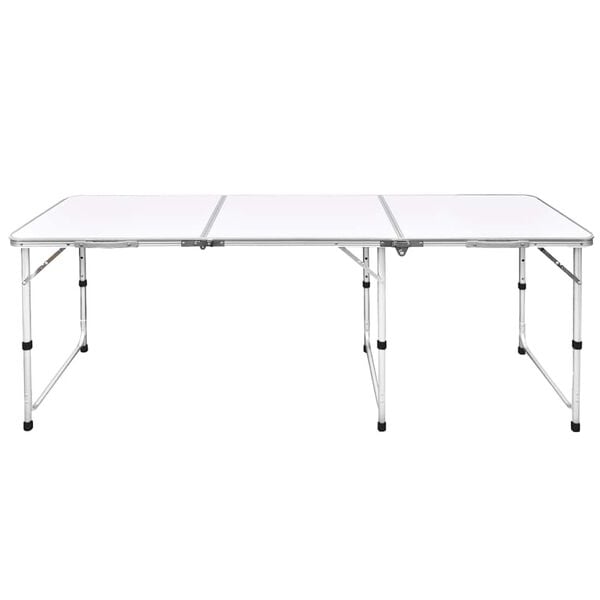 Foldable Camping Table Height Adjustable Aluminium 180 x 60 cm
