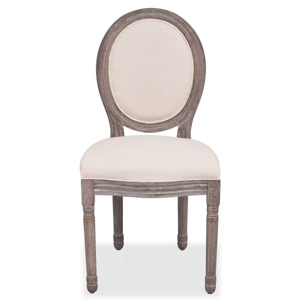 vidaXL Dining Chairs 6 pcs Cream Fabric