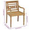 vidaXL Batavia Chairs with Cushions 6 pcs Solid Teak Wood