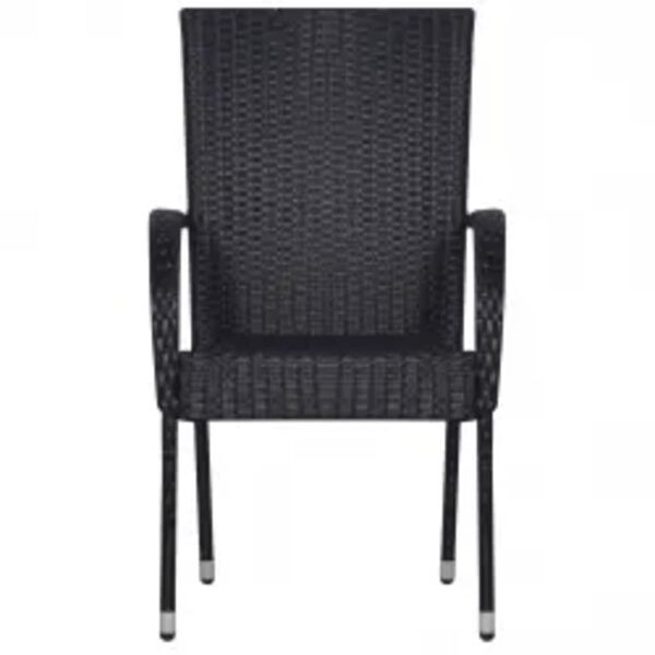 vidaXL 5 Piece Outdoor Dining Set Black