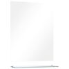 vidaXL Wall Mirror with Shelf 50x60 cm Tempered Glass