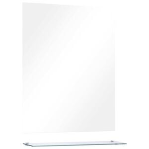 vidaXL Wall Mirror with Shelf 50x60 cm Tempered Glass