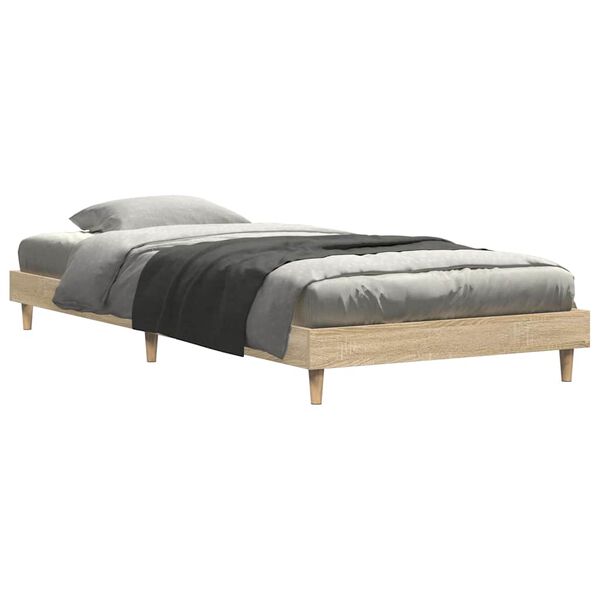 vidaXL Bed Frame without Mattress Sonoma Oak 90x200 cm Engineered Wood