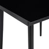 vidaXL Garden Dining Table Black 200x100x74 cm Steel and Glass