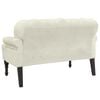 vidaXL Bench with Backrest Cream 119.5x64.5x75 cm Velvet