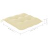 vidaXL Garden Chairs with Cream White Cushions 3 pcs Solid Teak Wood
