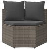vidaXL 2 Piece Garden Sofa Set with Cushions Poly Rattan Grey